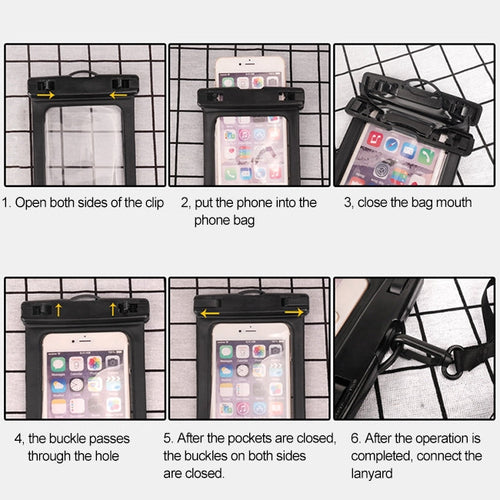 Waterproof Bag Phone Pouch Cover Mobile Case for Beach Outdoor