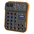Audio Mixer 4 Channel DJ Equipment with Bluetooth USB Sound Board